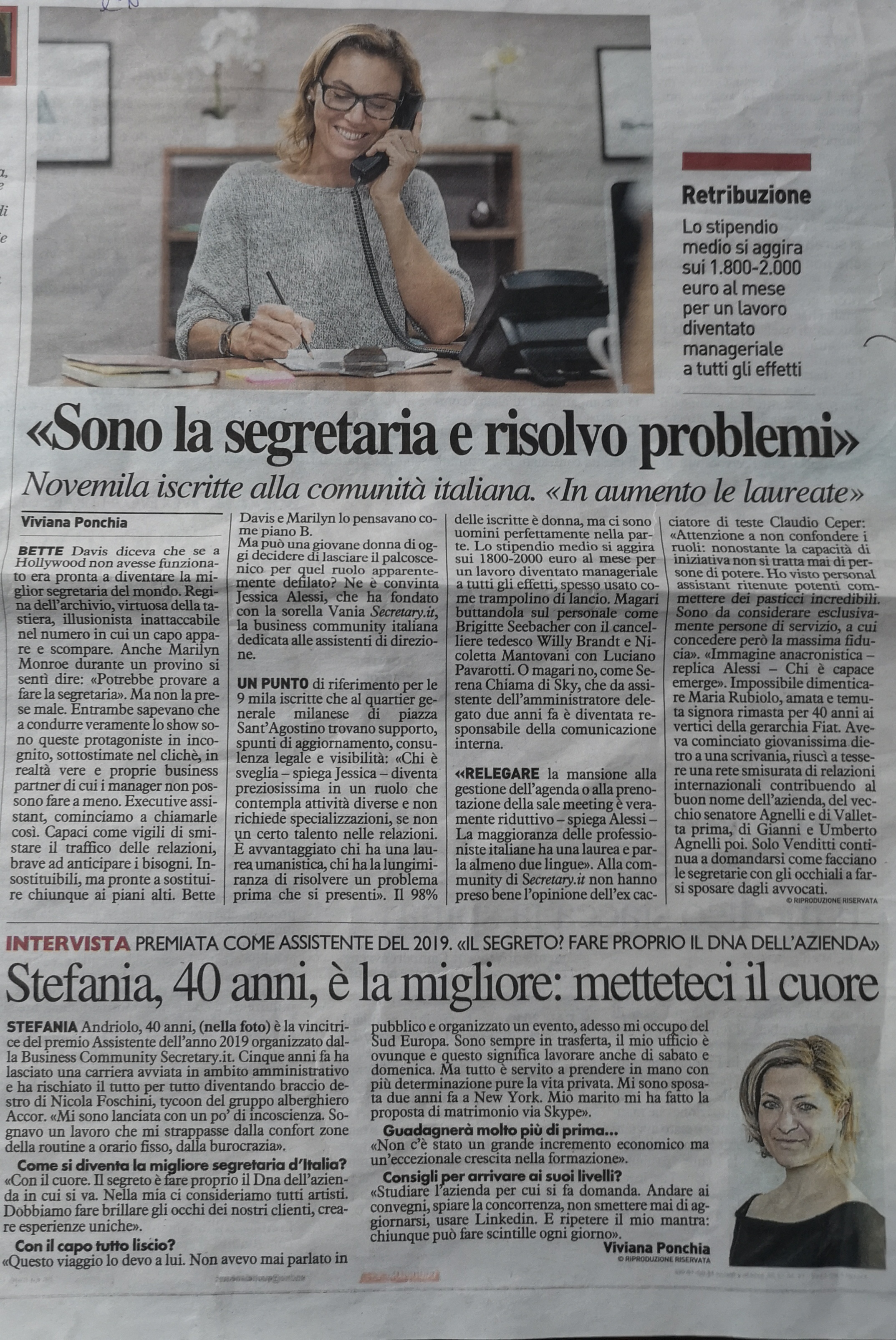 articolo segretaria