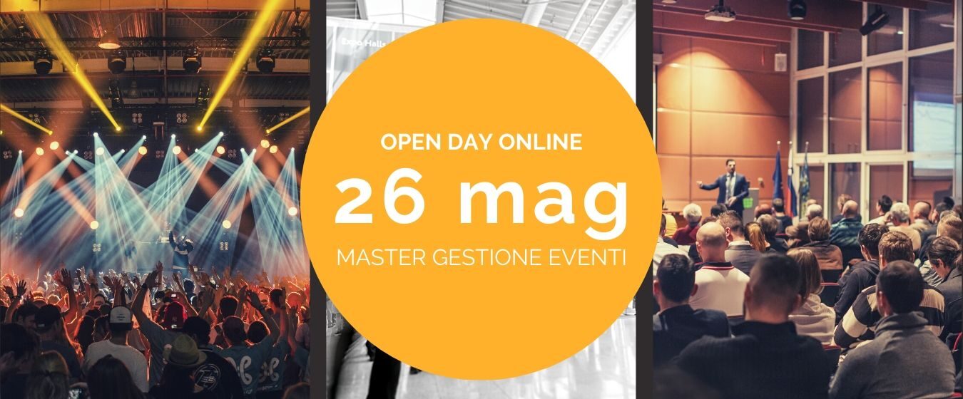 OPEN DAY ONLINE, MASTER GESTIONE EVENTI - 26 maggio