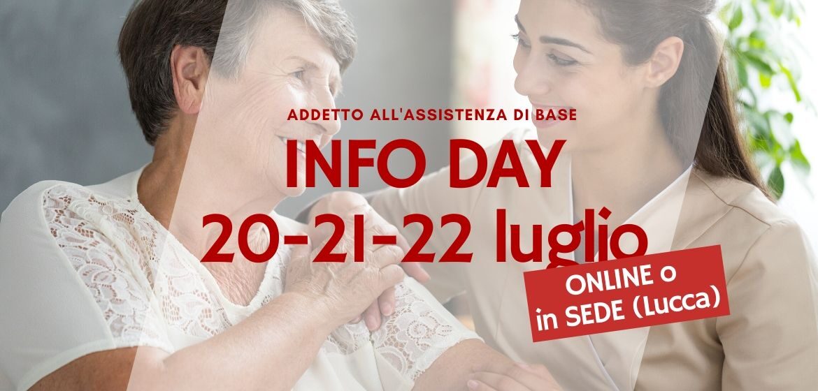Info Day Addetto all'Assistenza di Base, 20-21-22 luglio 2020