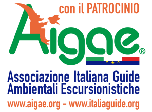 Logo AIGAE: corso con il patrocinio dell'Associazione Italiana Guide Ambientali Escursionistiche
